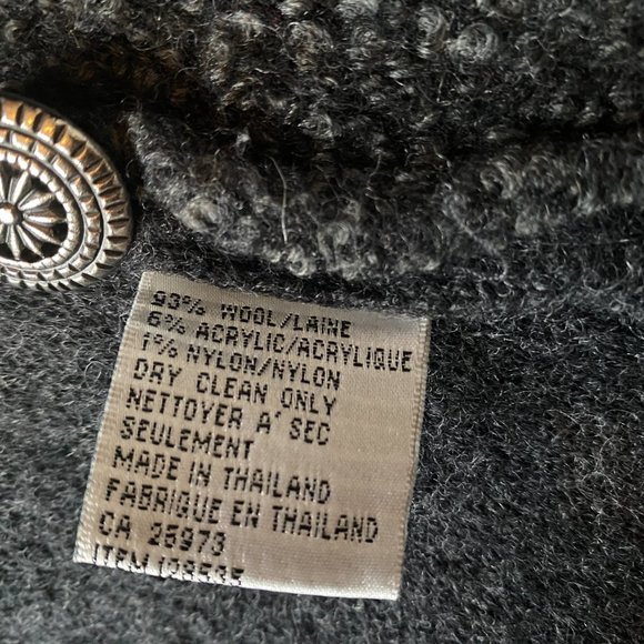 Winter Scene Wool Sweater Jacket | Gaddy Collection Hand Framed - Picture 8 of 11